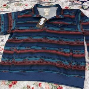 Brand New W/ Tags supper soft Ariat Sweatshirt with flap pocket & hoodie pocket